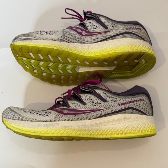 Saucony Triumph Iso 5 Running Sneaker Shoe White Purple size 9 - Picture 7 of 11